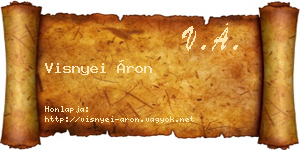 Visnyei Áron névjegykártya
